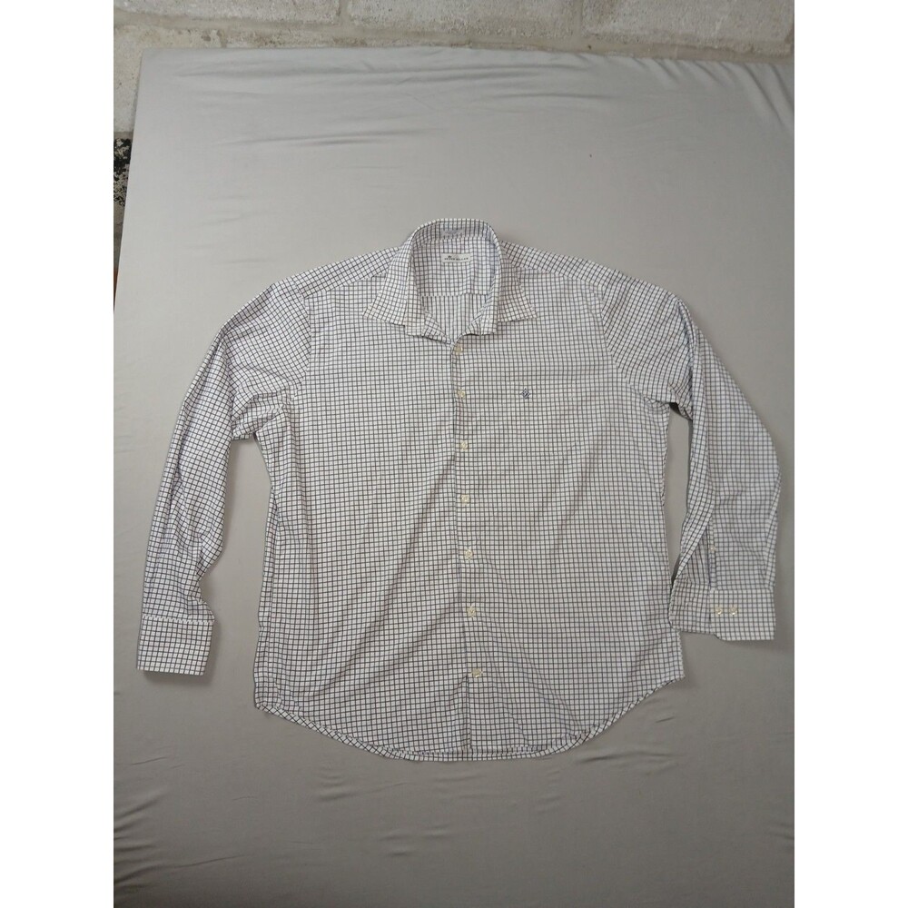Peter Millar Windowpane Check Button Down Shirt Mens XL Performance Stretch